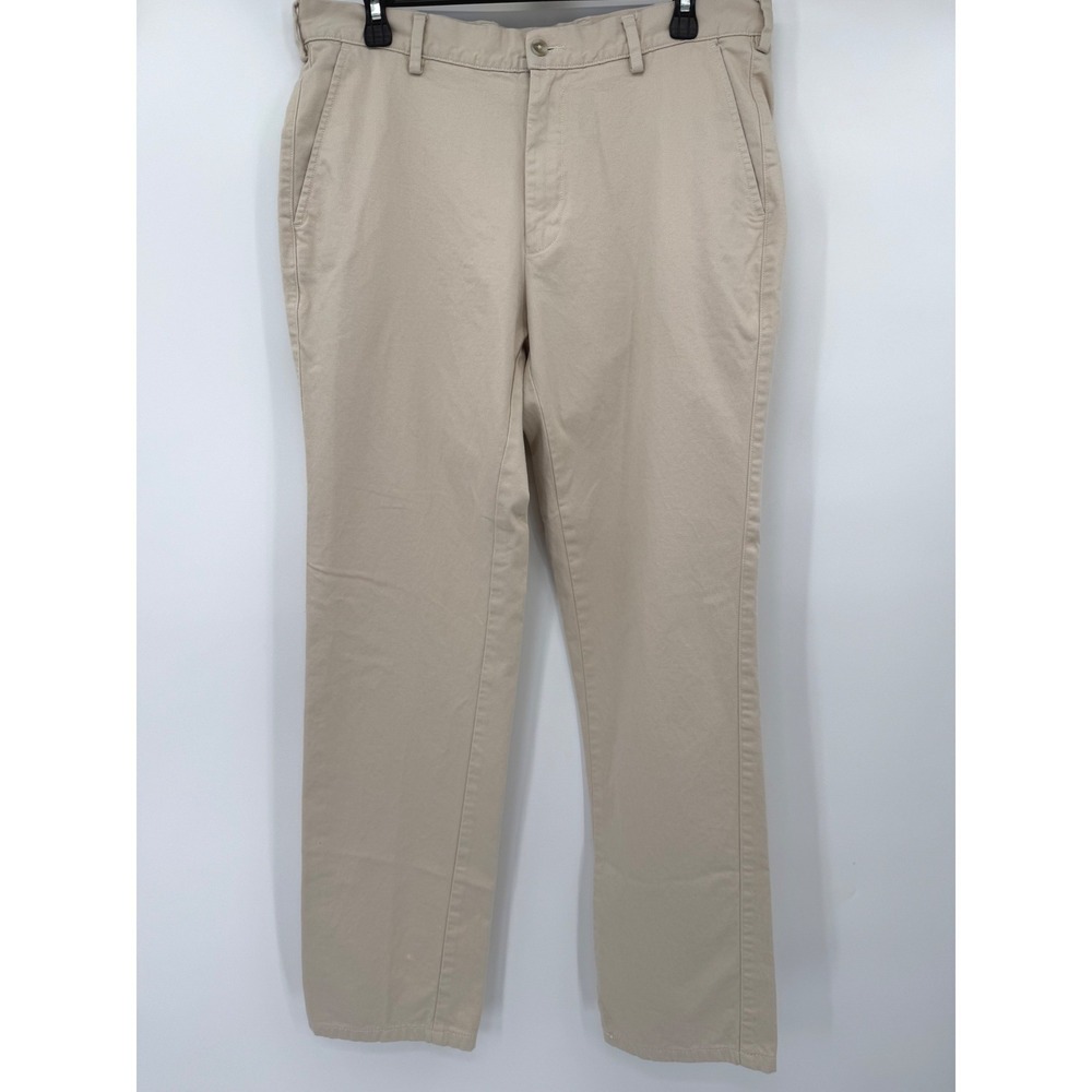 Peter Millar Chinos Men 33 Tan Khaki ME0B06 Flat Front Pima Cotton Stretch Pants